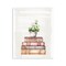 Stupell Industries Floral Pot & Vintage Books Wall Plaque, design by Kim Allen